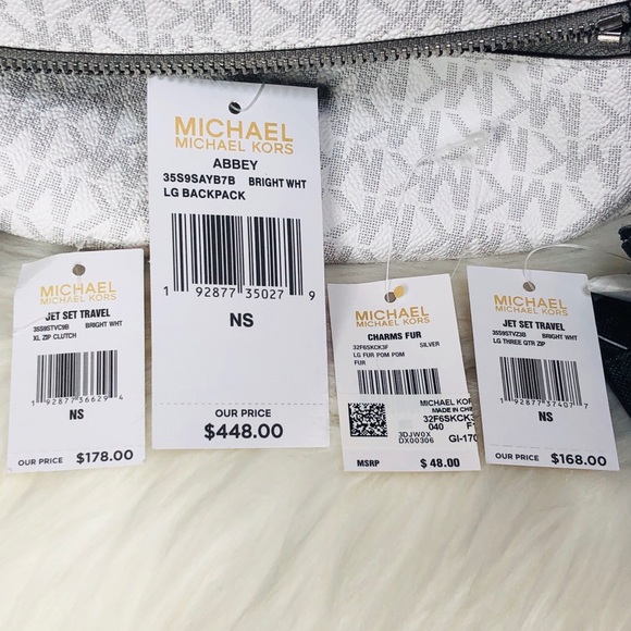 4PCS Michael Kors Abbey LG Backpack Wallet Clutch - Picture 8 of 8
